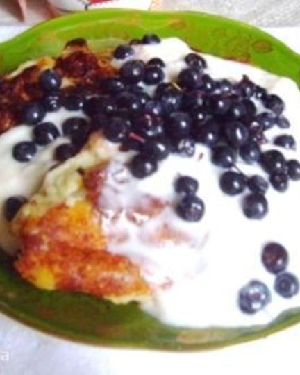Рецепт сырников с черникой