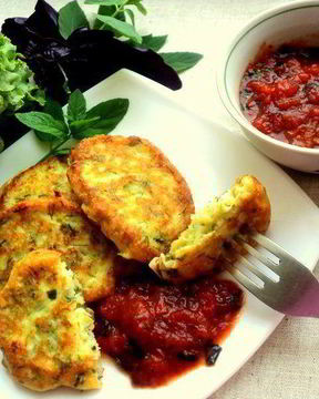 Сырники с кабачками и зеленью