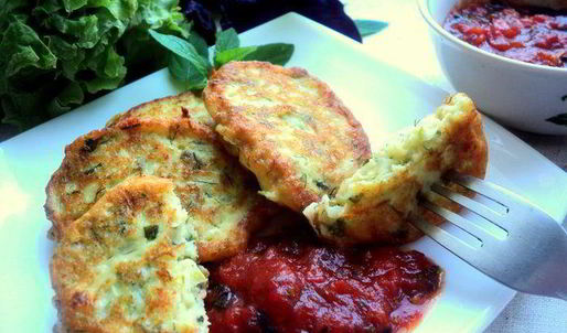 сырники с кабачками и зеленью