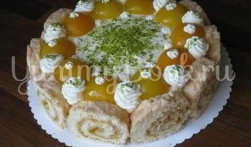 абрикосовый торт с кремом из маскарпоне