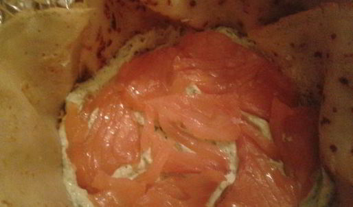 блинный торт из семги