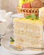 Кокосовый торт с лимонным курдом