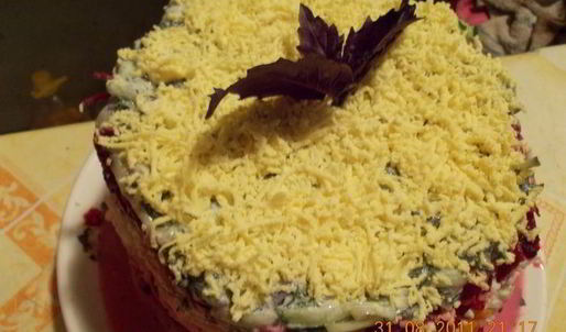 салатный торт закусочный