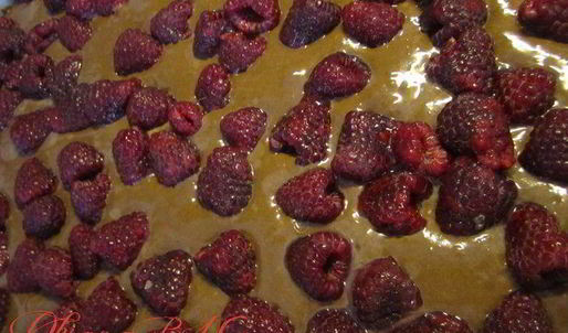 шоколадный бисквит с малиной