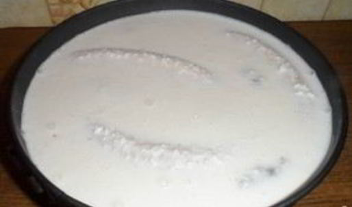 торт без выпечки с желатином и фруктами