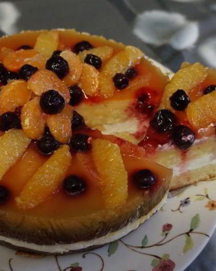 Рецепт торта фруктового с творогом