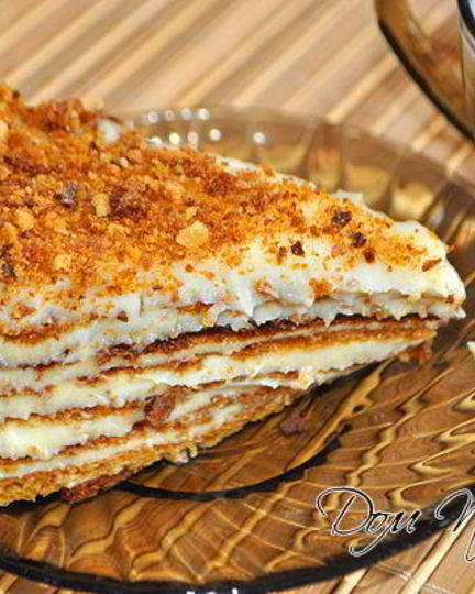 Рецепт торта медового с заварным кремом