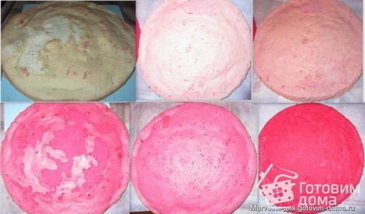 торт розовый