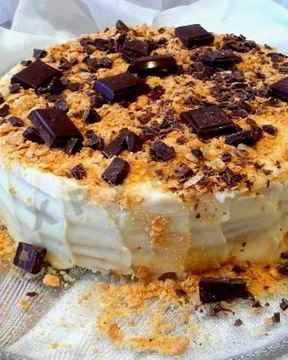 Торт рубленый со сгущенкой