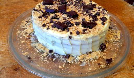 торт рубленый со сгущенкой