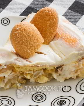 Торт с печеньем савоярди