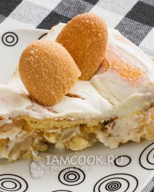 Торт с печеньем савоярди