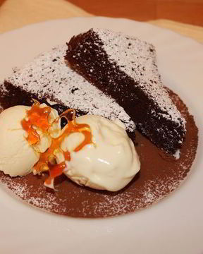 Торт Тенерина и мороженое из маскарпоне