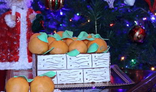 торт ящик с апельсинами