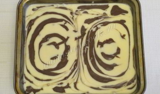 торт зебра на кефире