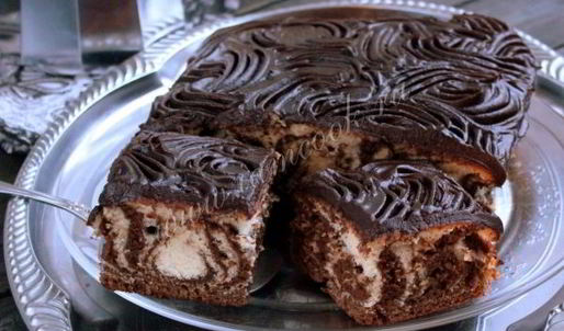 торт зебра на кефире