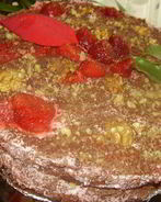 Творожный торт с клубникой