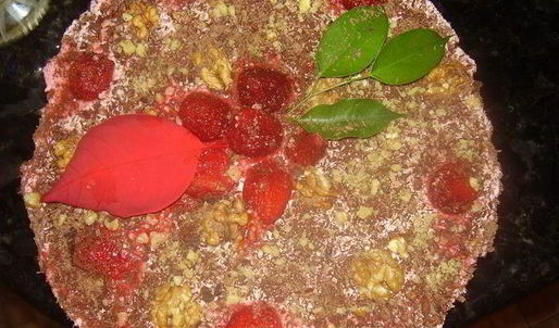 творожный торт с клубникой