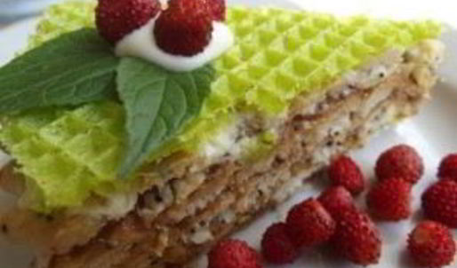 вафельный торт без выпечки