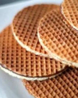 Голландские вафли с карамелью