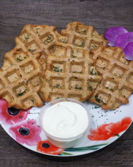 Рецепт картофельных вафель с зеленью