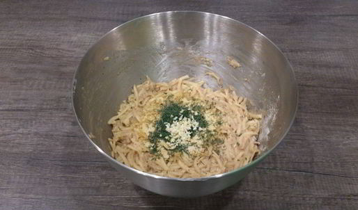 картофельные вафли с зеленью