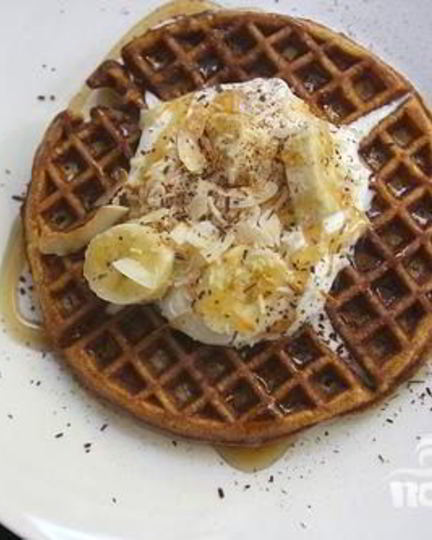 Рецепт кокосовые вафли со взбитыми сливками