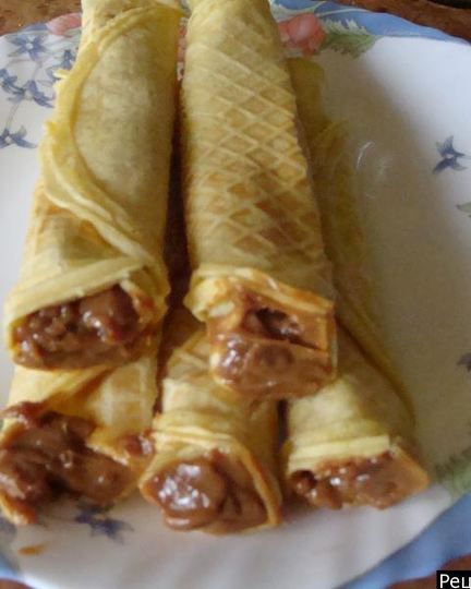 Рецепт трубочки со сгущенкой