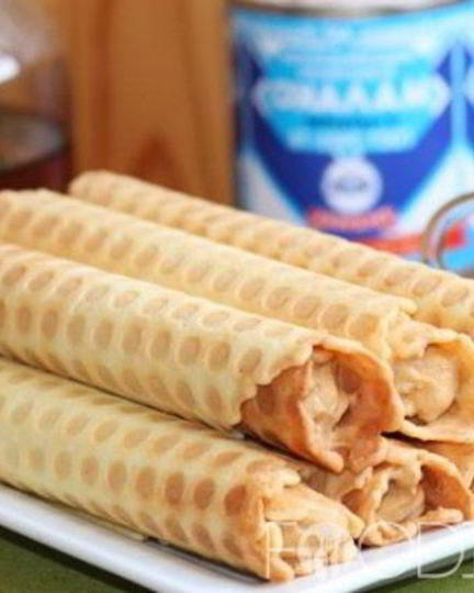 Рецепт вафельные трубочки с кремом