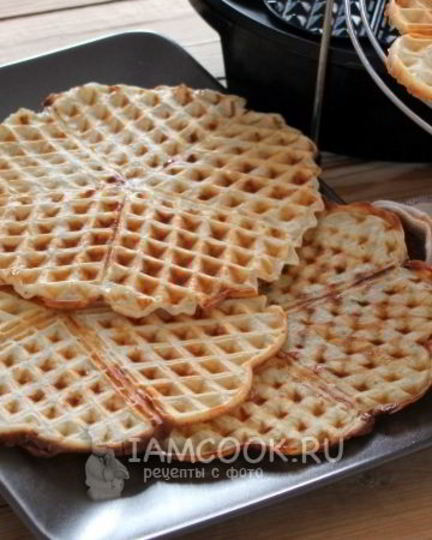 Рецепт вафель в вафельнице с сыром