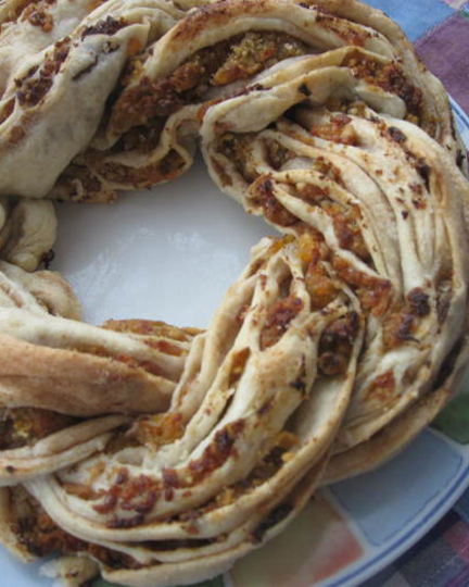 Рецепт венка-рулета кранч