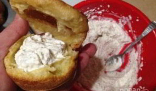 ленивые эклеры с творожной начинкой