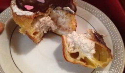 ленивые эклеры с творожной начинкой