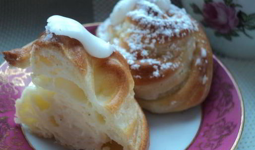 профитроли с ванильным заварным кремом