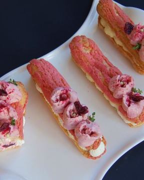 Эклеры Малиновая роза