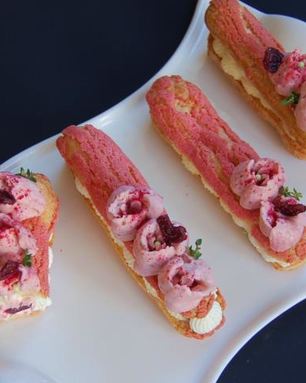 Эклеры Малиновая роза