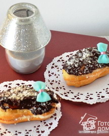 Рецепт эклеров с кокосовым кремом