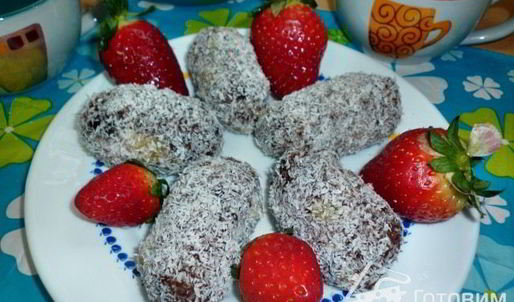 эклеры с кокосовым кремом