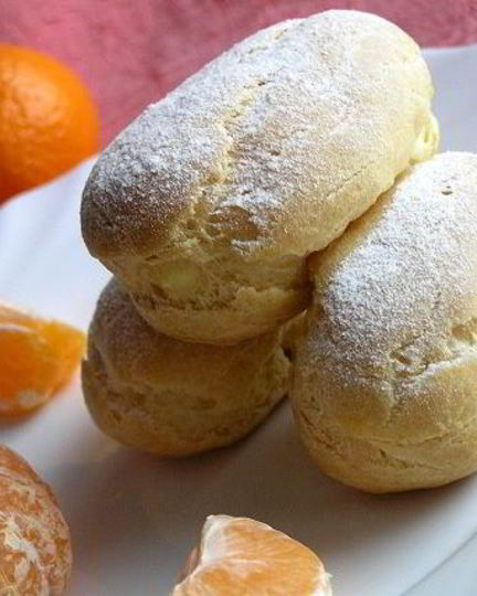Рецепт эклеров с мандариновым кремом