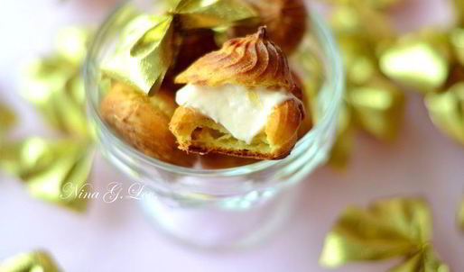 закусочные профитроли со сливочно-лососевым крем-муссом