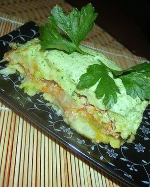 Кабачковая запеканка-пирог с мясом