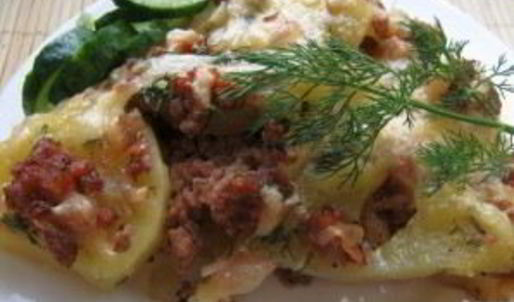 картофельная запеканка с фаршем