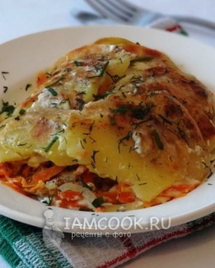 Рецепт картофельной запеканки с горбушей