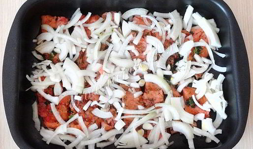 картофельная запеканка с горбушей