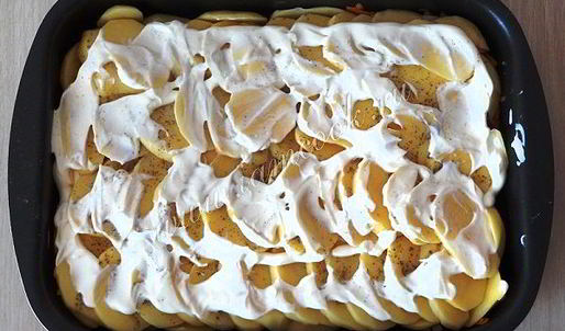 картофельная запеканка с горбушей