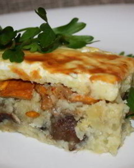 Рецепт картофельно-грибной запеканка