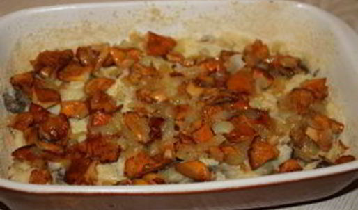 картофельно-грибная запеканка