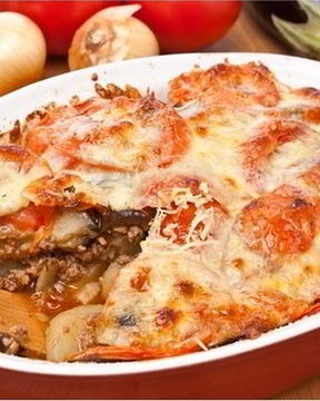 Летняя запеканка из баклажанов