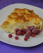 Пышная творожная запеканка с яблоками