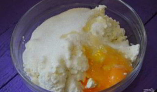 пышная творожная запеканка с яблоками